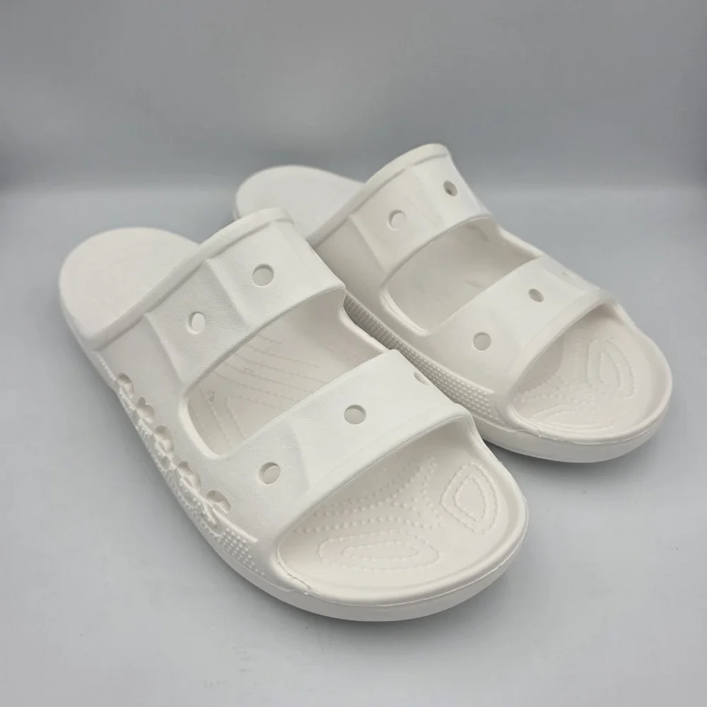 Crocs Baya White Men's Slide Sandals Lightweight Comfort Double Strap Size 12